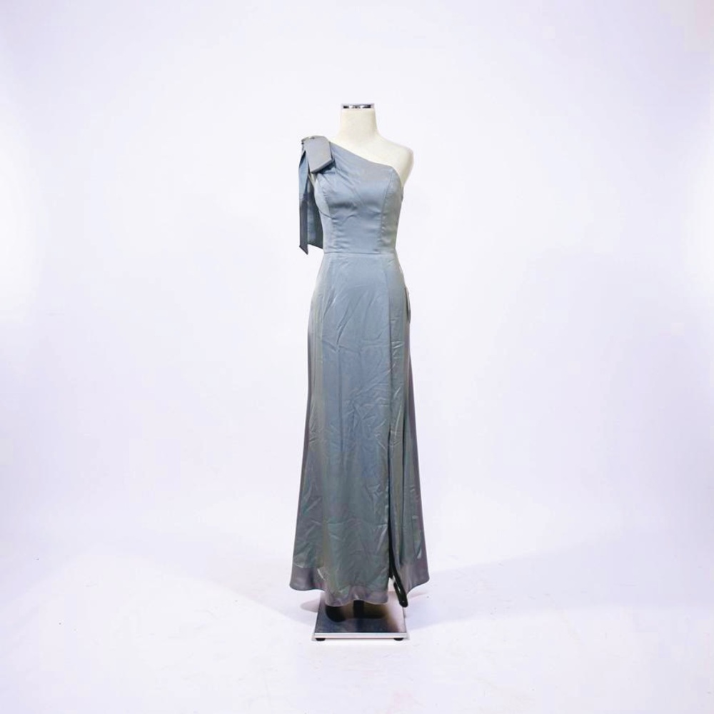 NWT Stacees One-Shoulder Blue Dress sz6